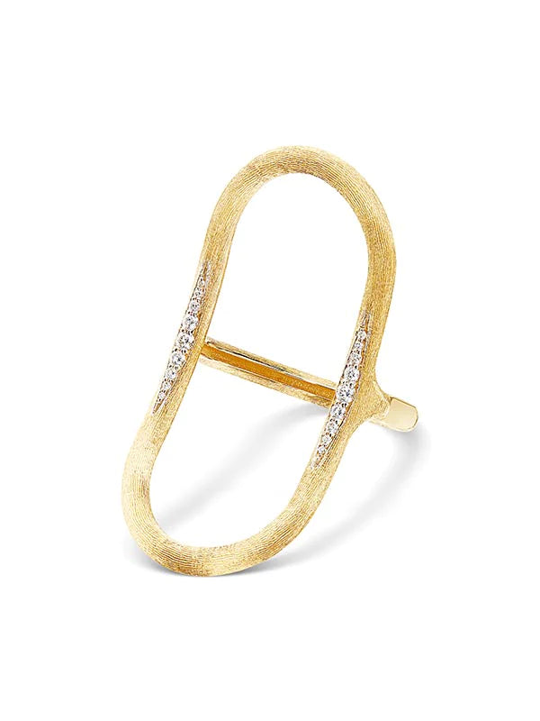 "LIBERA" GOLD AND DIAMONDS OPENED DESIGN RING