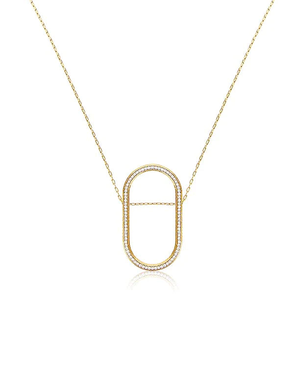 "LIBERA" GOLD NECKLACE PENDANT CHAIN