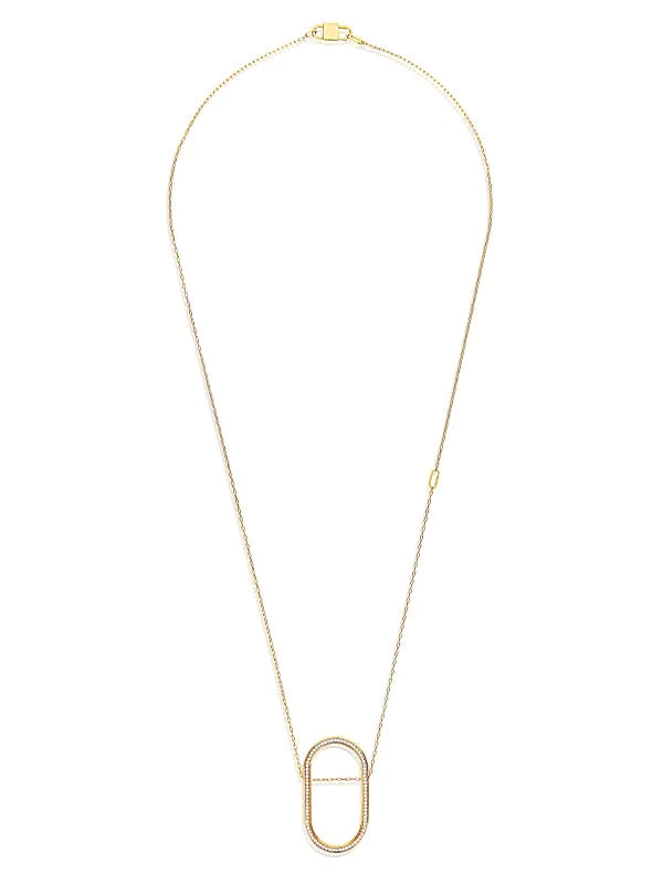 "LIBERA" GOLD NECKLACE PENDANT CHAIN