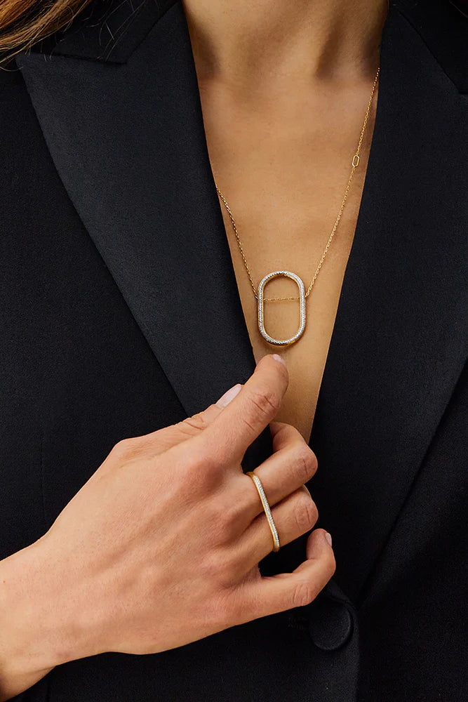 "LIBERA" GOLD NECKLACE PENDANT CHAIN