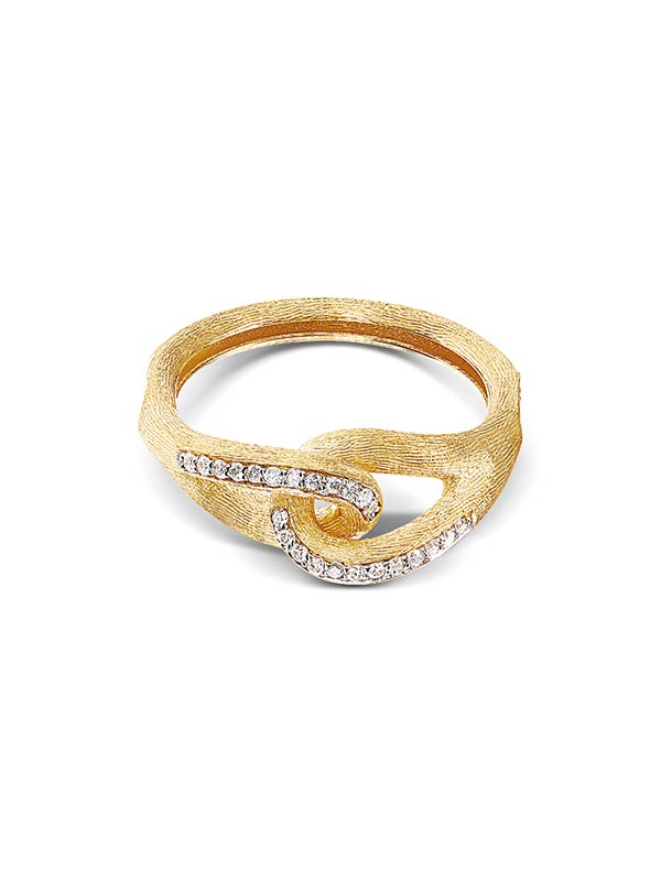 "LIBERA" GOLD AND DIAMONDS EMBRACE RING