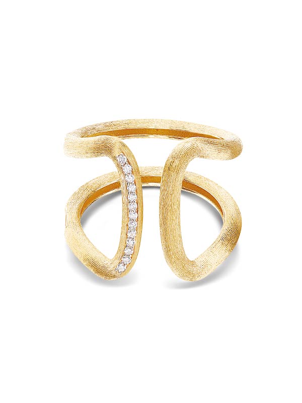 "LIBERA" GOLD AND DIAMONDS DESIGN BAND RING