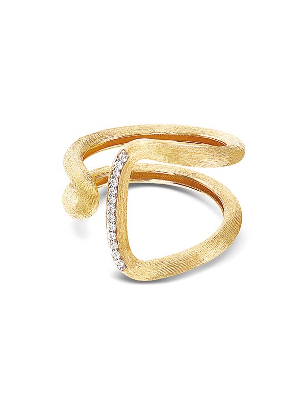 "LIBERA" GOLD AND DIAMONDS CONTEMPORARY DESIGN RING