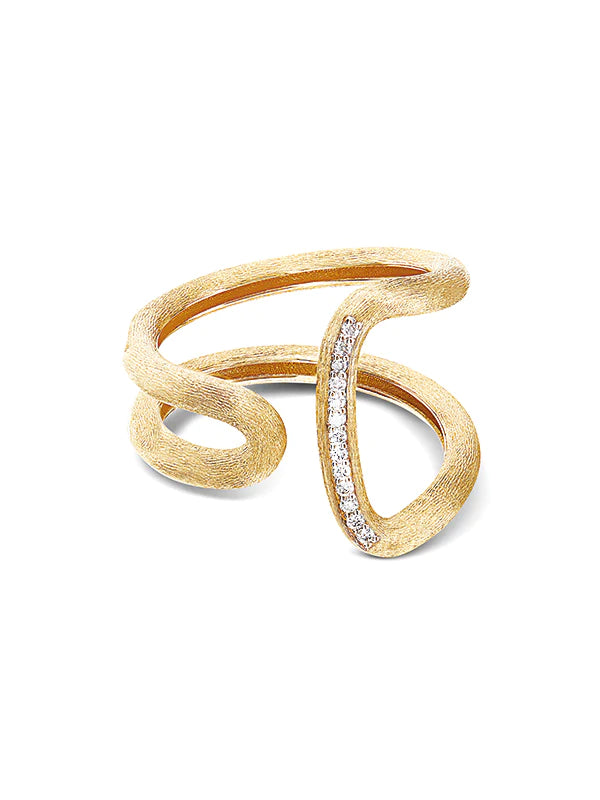 "LIBERA" GOLD AND DIAMONDS CONTEMPORARY DESIGN RING