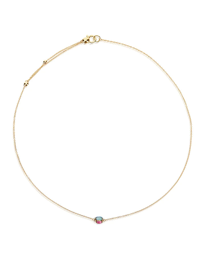 "TOURMALINES" GOLD AND DOUBLE TOURMALINE CABOCHON CHOKER