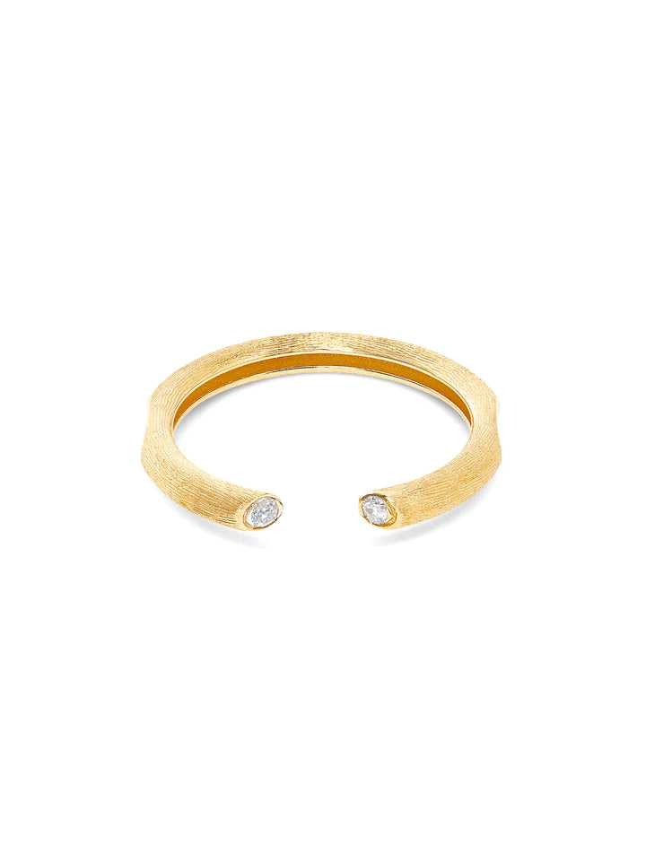 "LIBERA" GOLD RING WITH DIAMOND ACCENTS