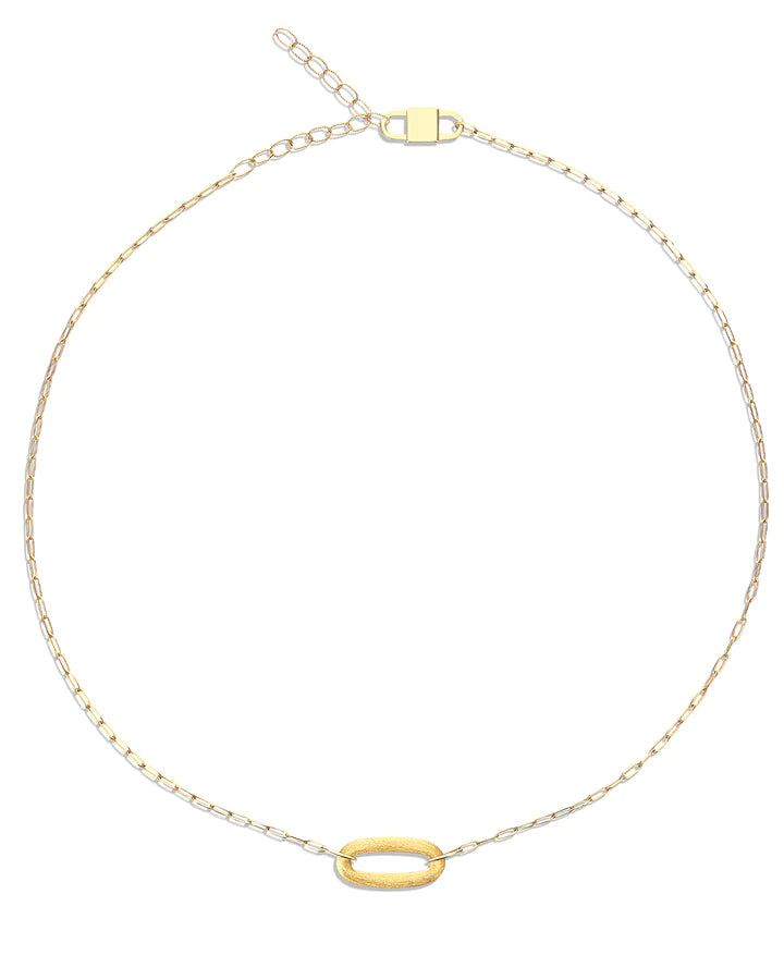 "LIBERA" GOLD OVAL RING NECKLACE