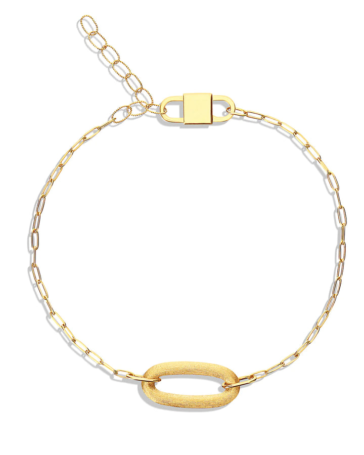 "LIBERA" GOLD OVAL RING BRACELET