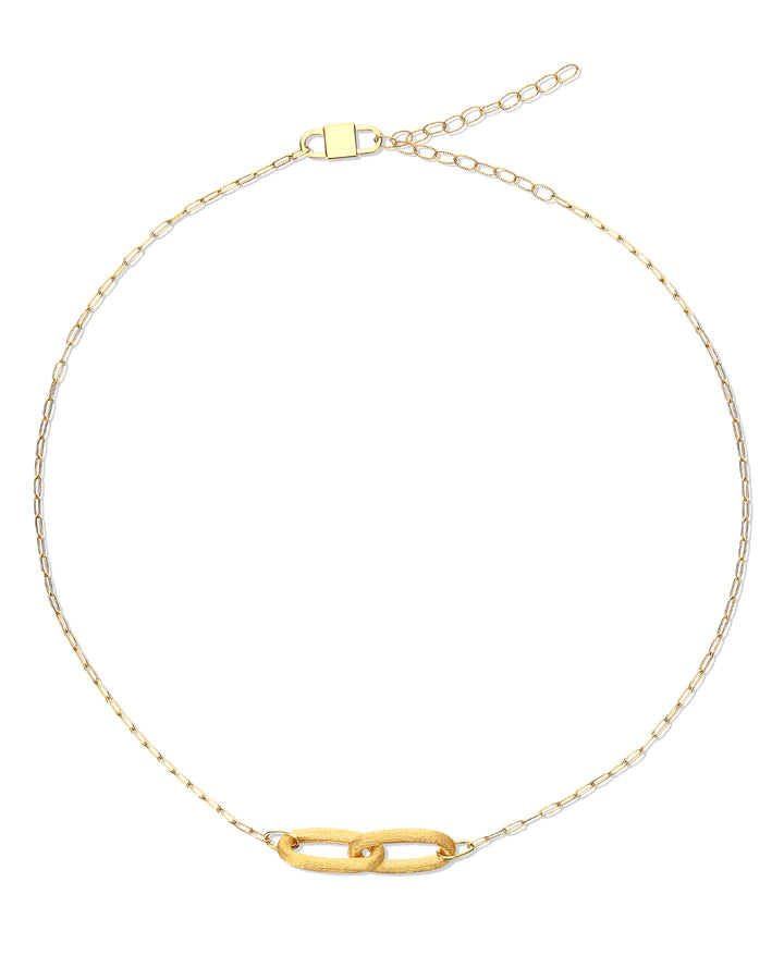 "LIBERA" GOLD DOUBLE RING NECKLACE