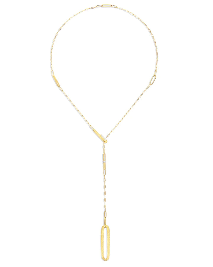 "LIBERA" SOFFIO GOLD AND DIAMONDS Y NECKLACE