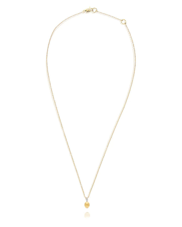 "ÉLITE" GOLD AND DIAMONDS ACCENT TINY NECKLACE