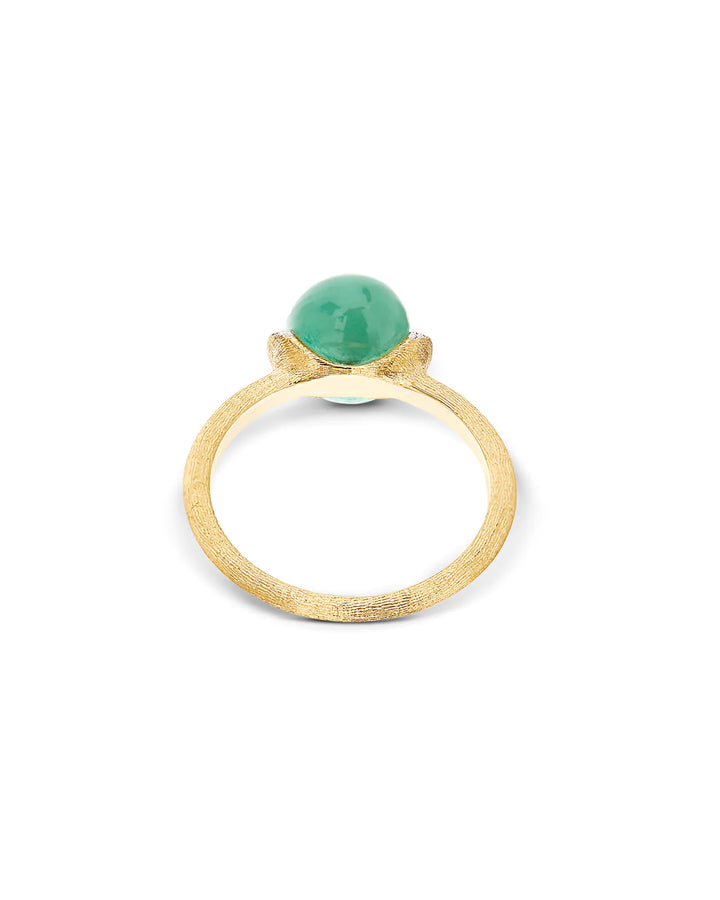"AMAZONIA" GOLD, DIAMONDS AND GREEN AVENTURINE RING (LARGE)