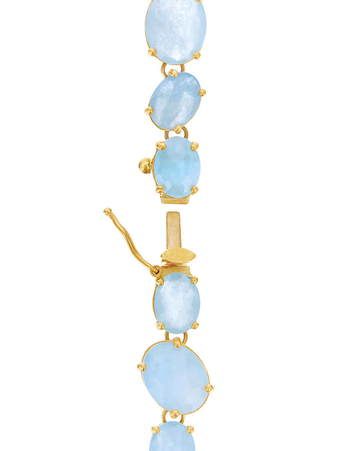 "IPANEMA" GOLD, AQUAMARINE AND DIAMONDS MARINE BRACELET