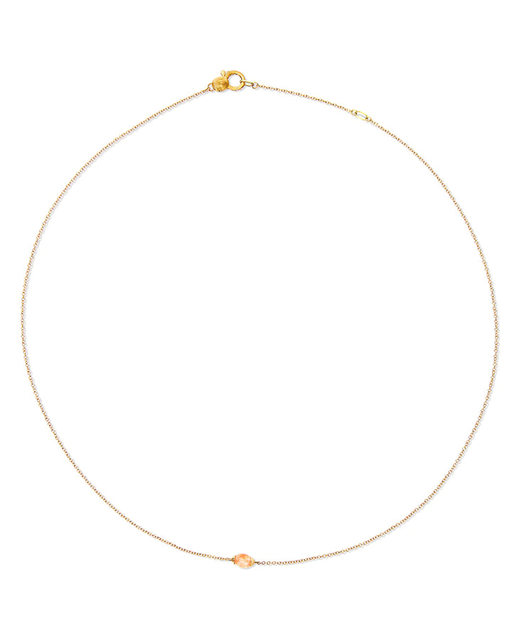 "PETRA" GOLD AND ORANGE AVENTURINE NECKLACE (SMALL)