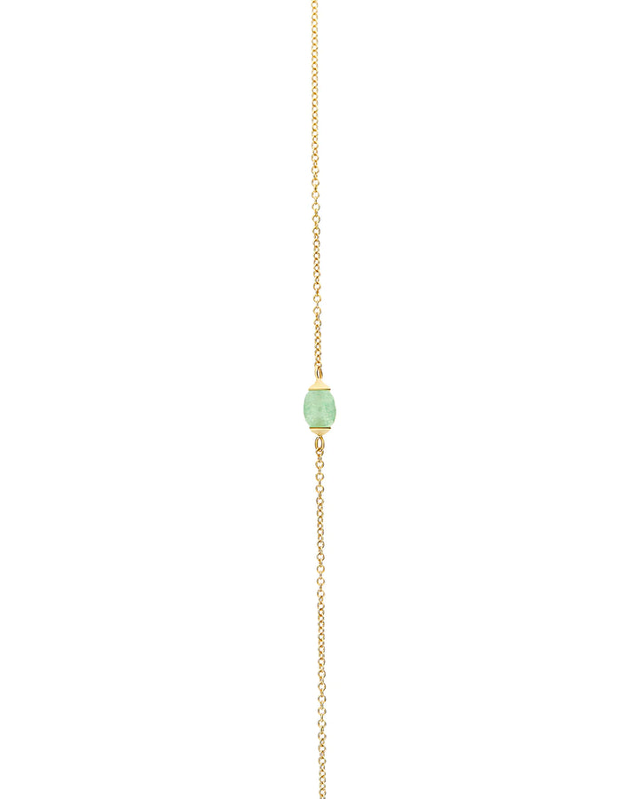 "AMAZONIA" GOLD AND GREEN AVENTURINE NECKLACE (LARGE)