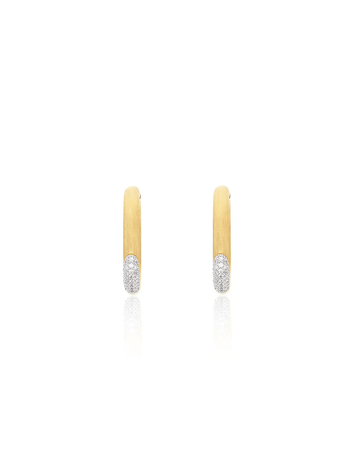 "LIBERA" BIG SQUARED GOLD EARRINGS