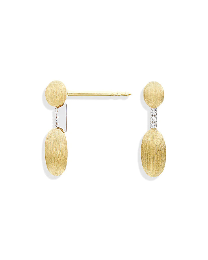 "DANCING ÉLITE" GOLD AND DIAMONDS HANDMADE MINIMAL EARRINGS