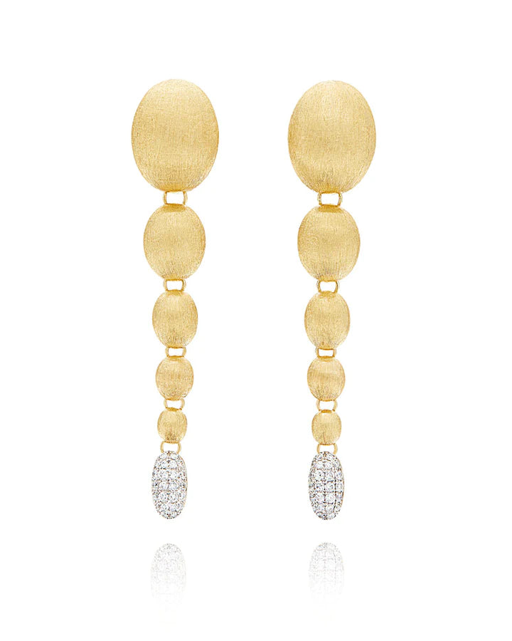 "IVY " GOLD AND DIAMONDS CHARMING DROP EARRINGS