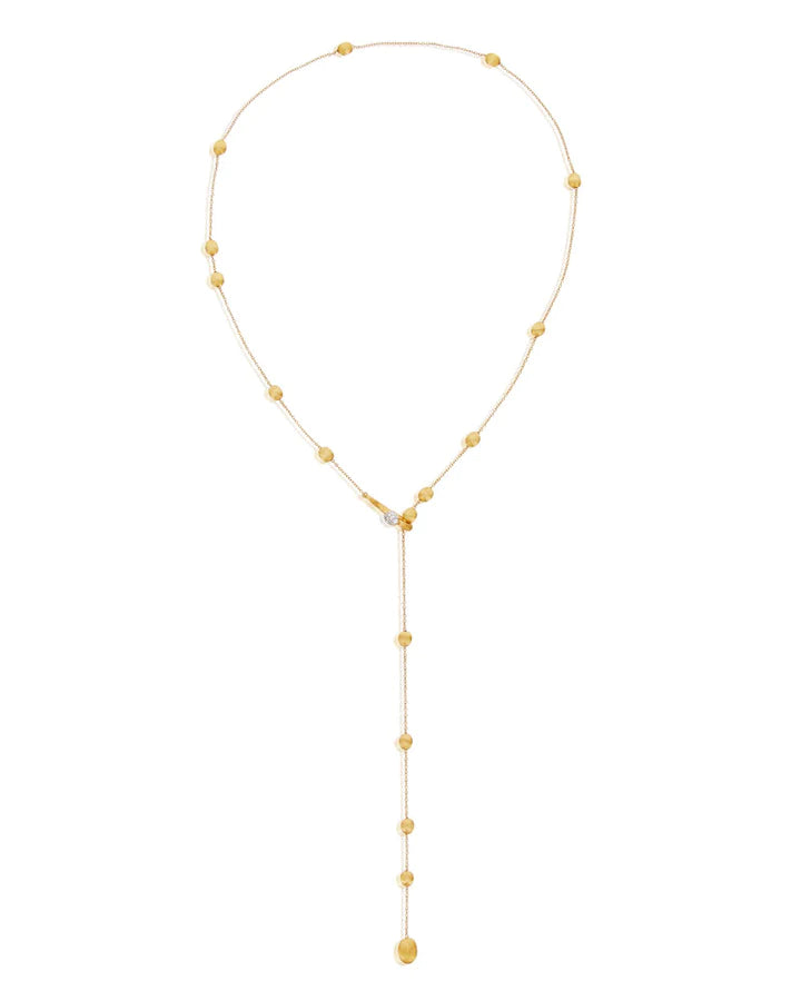 "SOFFIO" GOLD AND DIAMONDS Y NECKLACE