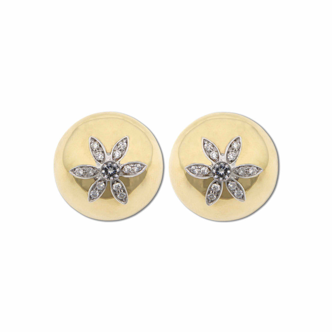 Vintage Gold Earrings with Diamonds