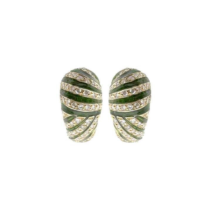 Vintage Gold Earrings with Diamonds