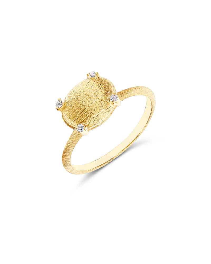 "IPANEMA" GOLD AND DIAMONDS RING