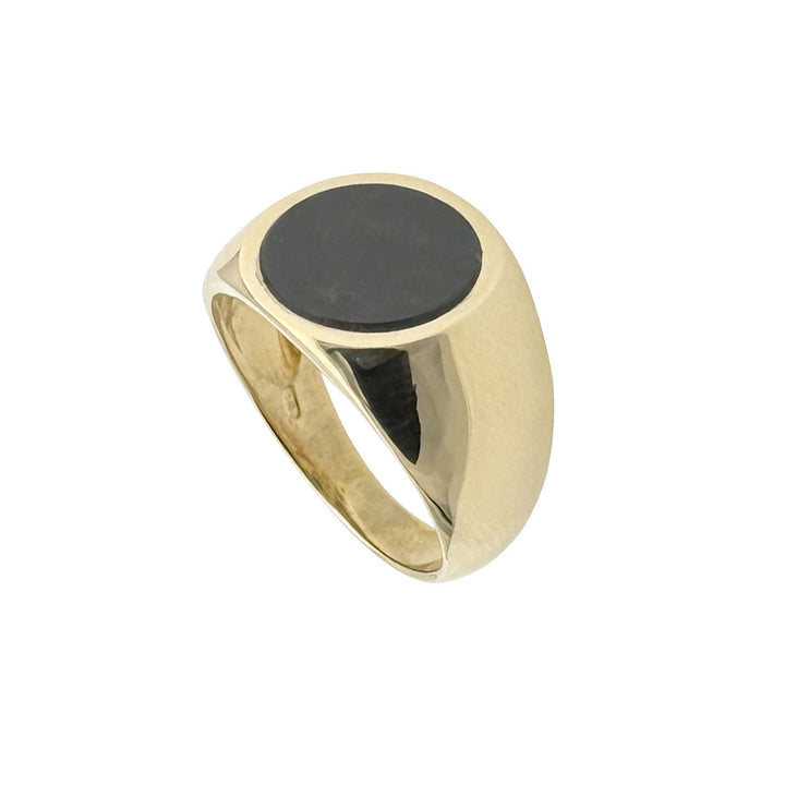 Men's Gold Ring with Bloodstone