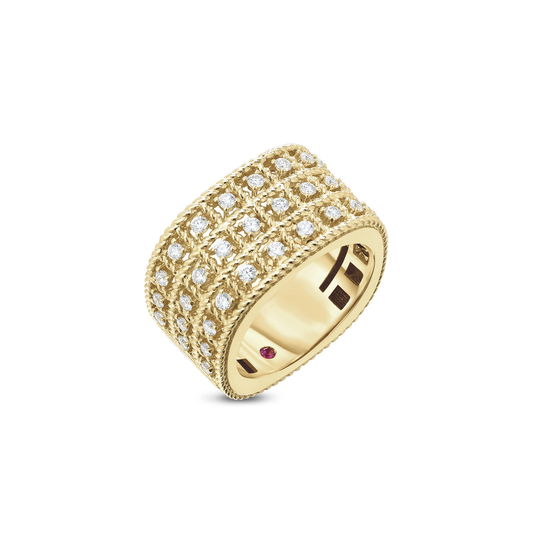 ROMAN BAROCCO RING WITH DIAMONDS