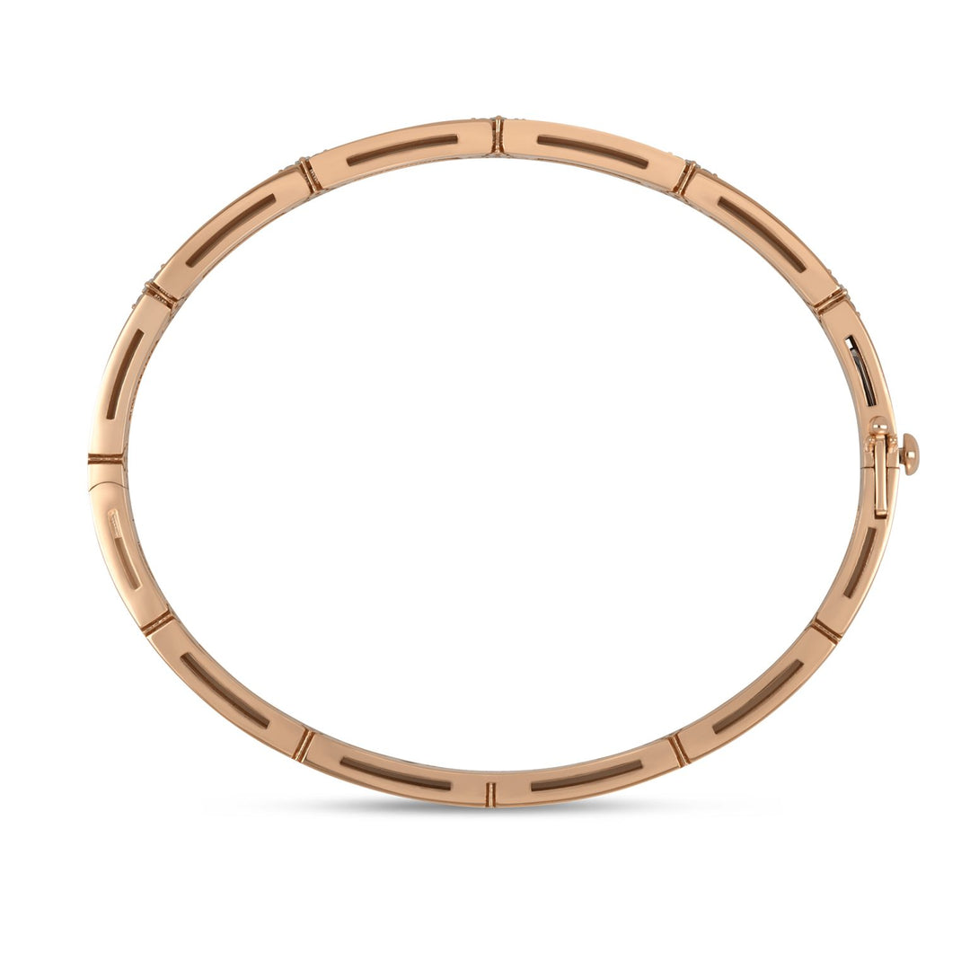 LOVE IN VERONA BANGLE WITH WHITE ENAMEL AND DIAMONDS