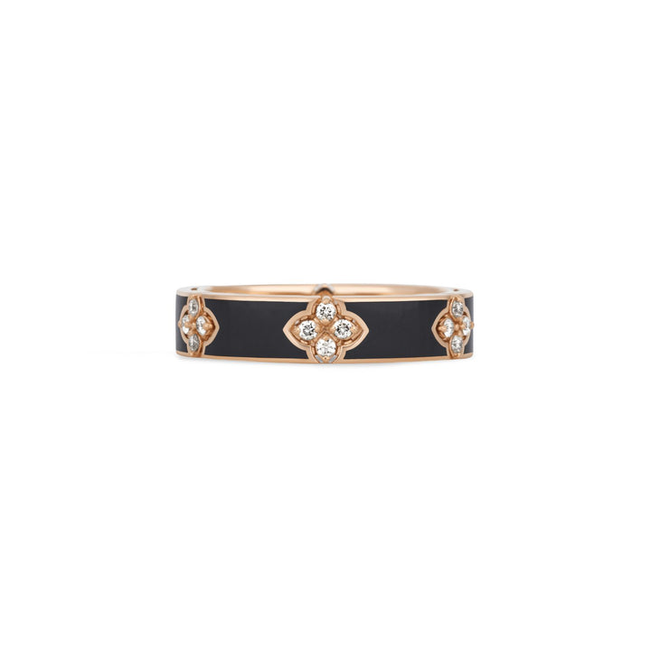 LOVE IN VERONA RING WITH BLACK ENAMEL AND DIAMONDS