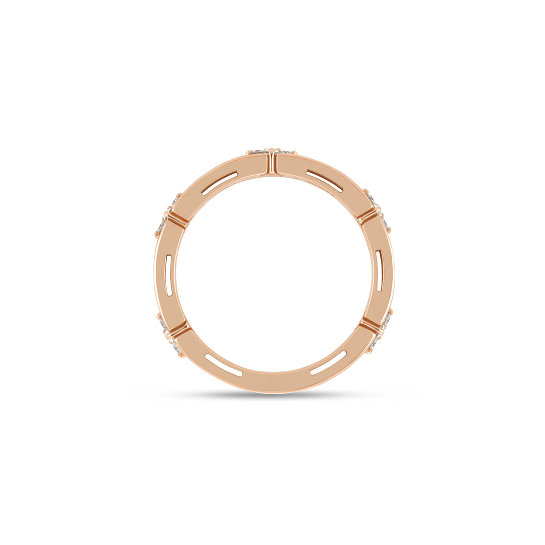 LOVE IN VERONA RING WITH WHITE ENAMEL AND DIAMONDS