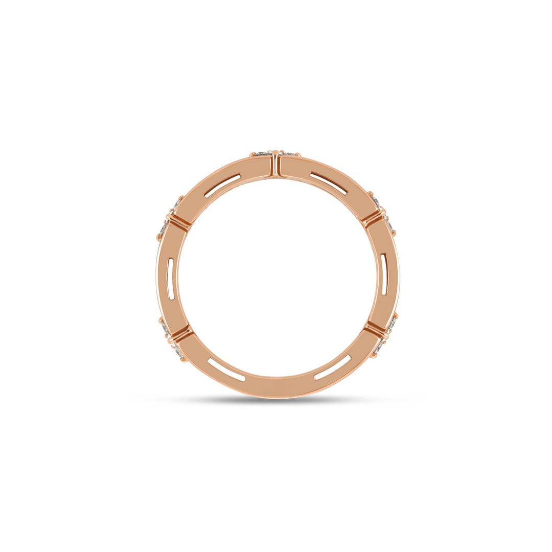 LOVE IN VERONA RING WITH CORAL ENAMEL AND DIAMONDS