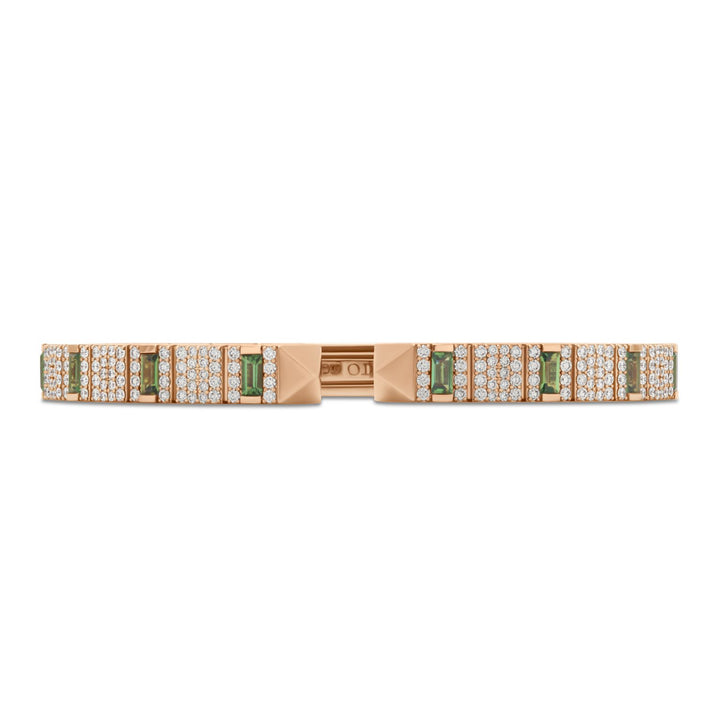 SAUVAGE PRIVÉ BANGLE WITH DIAMONDS AND GREEN TOURMALINE