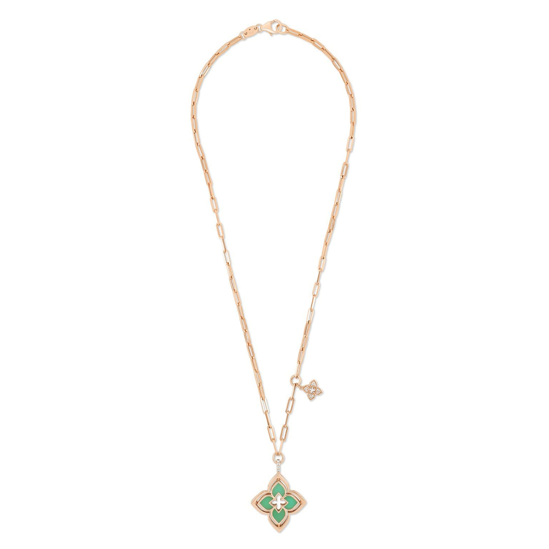 VENETIAN PRINCESS COLLAR WITH DIAMONDS AND CHRYSOPRASE