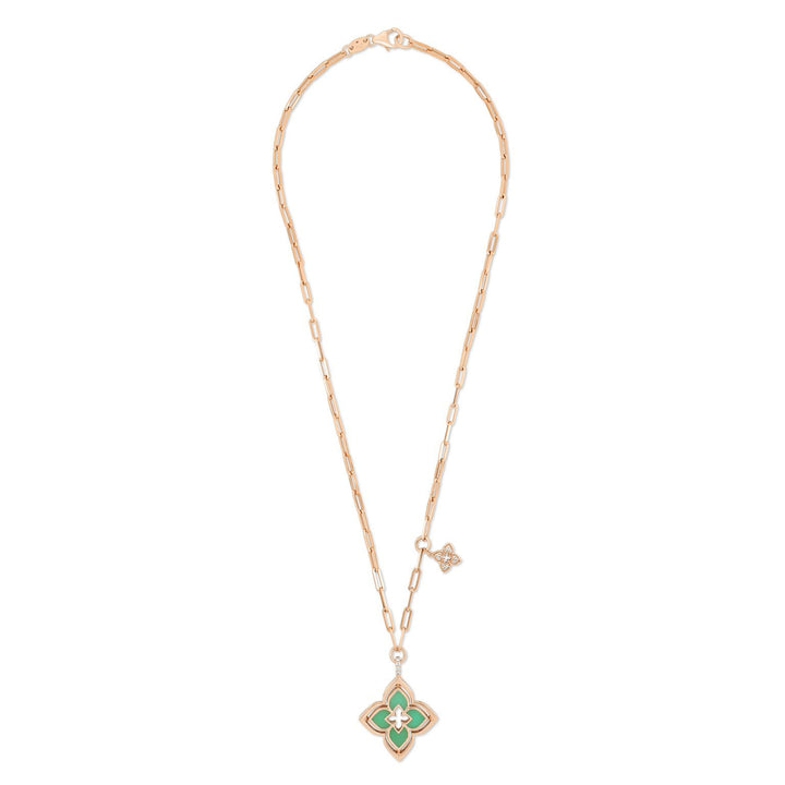 VENETIAN PRINCESS COLLAR WITH DIAMONDS AND CHRYSOPRASE