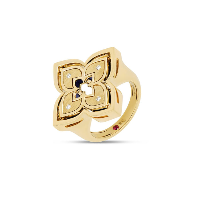 VENETIAN PRINCESS RING WITH DIAMONDS AND MOTHER OF PEARL