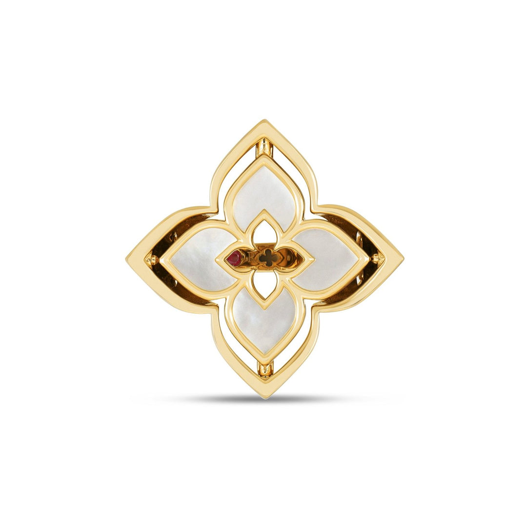 VENETIAN PRINCESS RING WITH DIAMONDS AND MOTHER OF PEARL