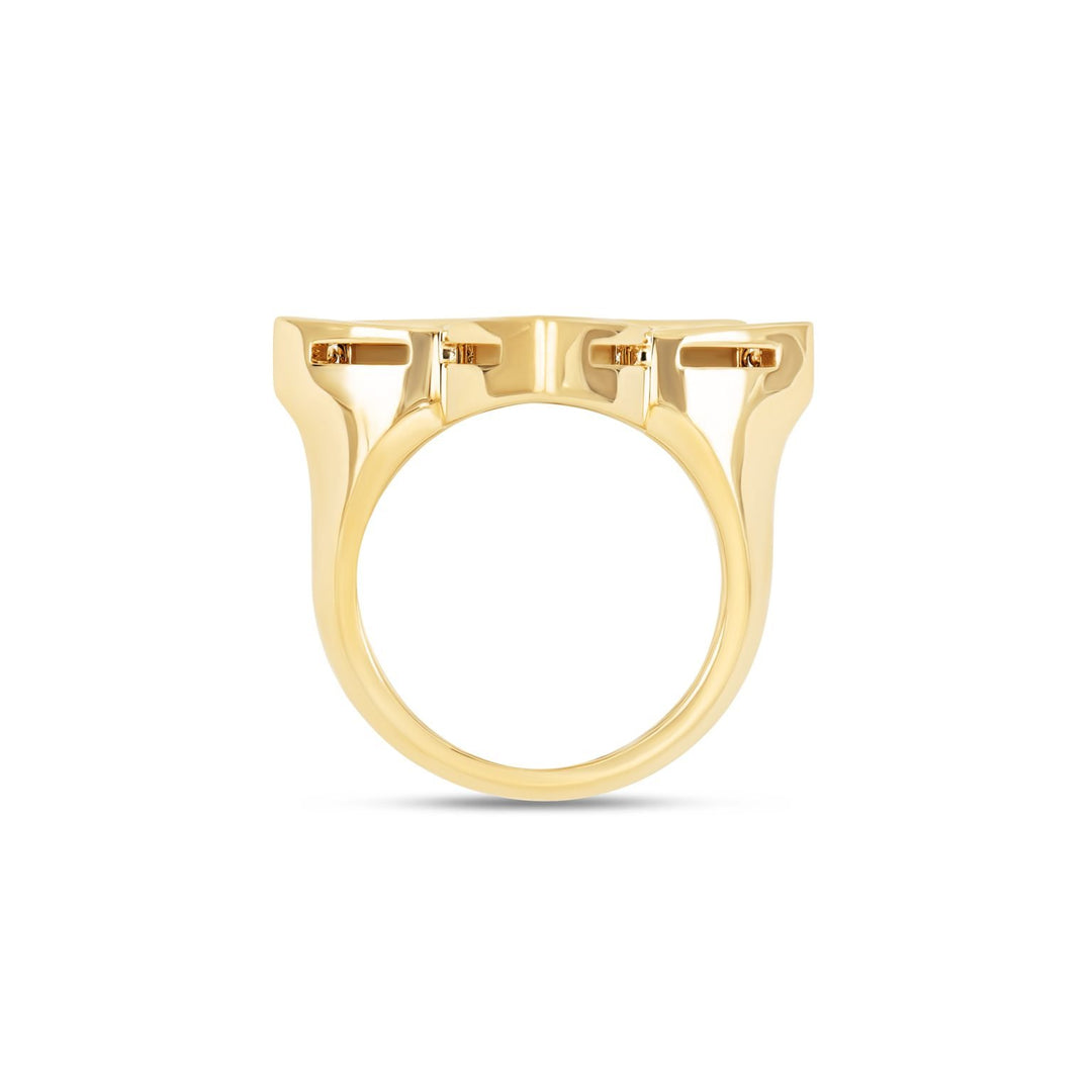 VENETIAN PRINCESS RING WITH DIAMONDS AND MOTHER OF PEARL