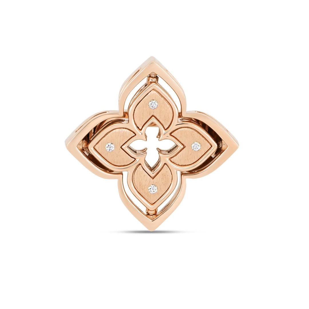 VENETIAN PRINCESS RING WITH DIAMONDS AND CHRYSOPHASE