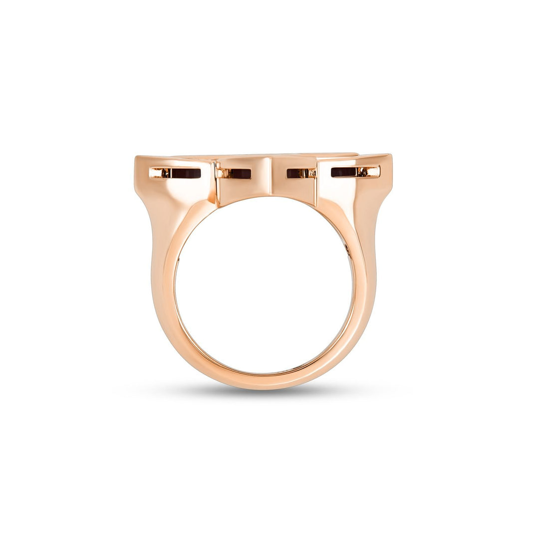 VENETIAN PRINCESS RING WITH DIAMONDS AND RHODONITE