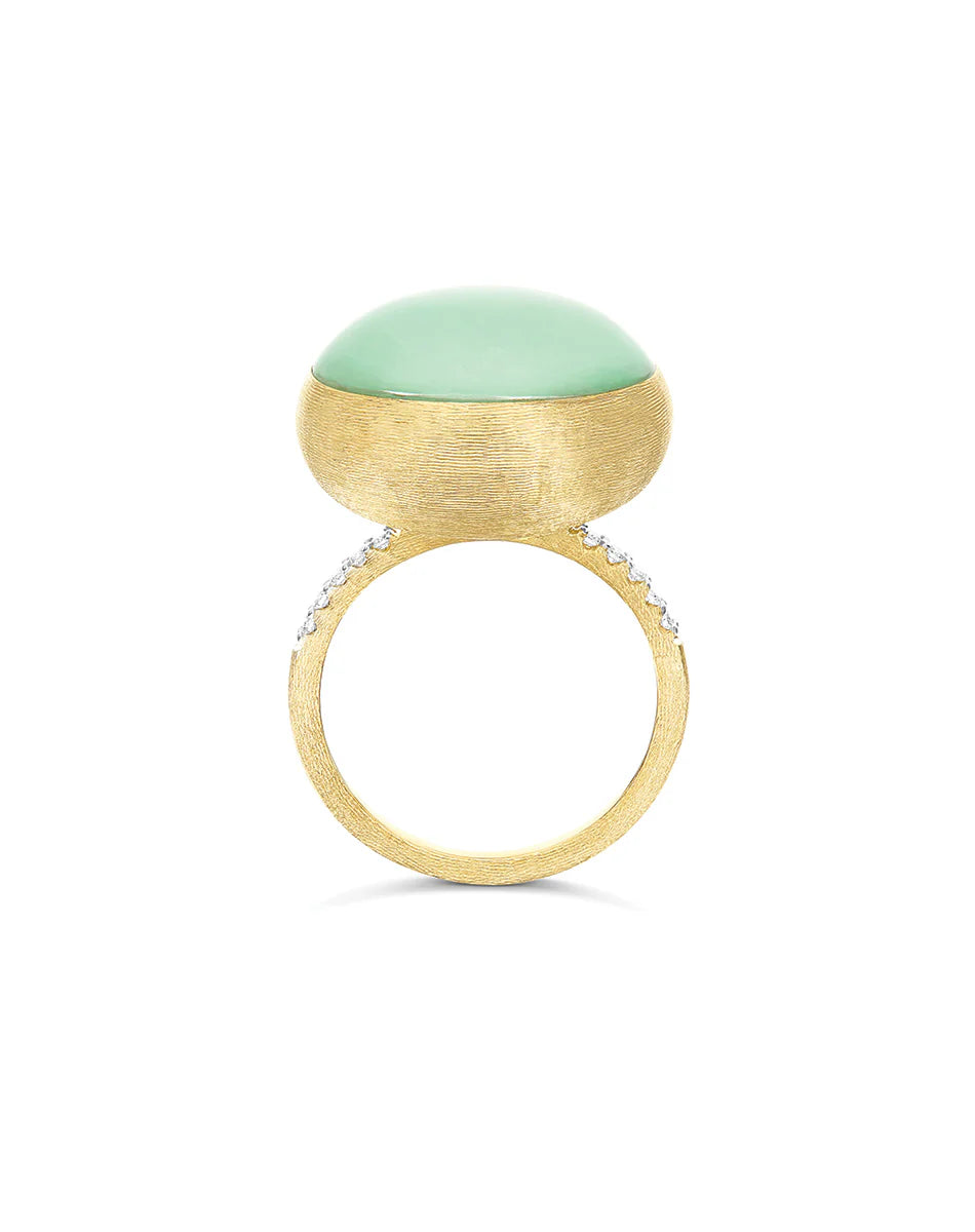 "BOULES" LATTEMENTA GOLD, DIAMONDS, ROCK CRYSTAL, AND JADEITE RING (LARGE)
