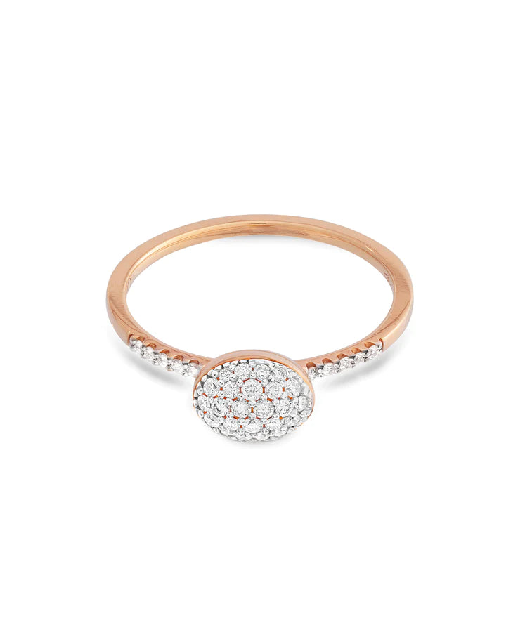 "DANCING ÉLITE" ROSE GOLD AND DIAMONDS ROMANTIC ENGAGEMENT RING (BABY)
