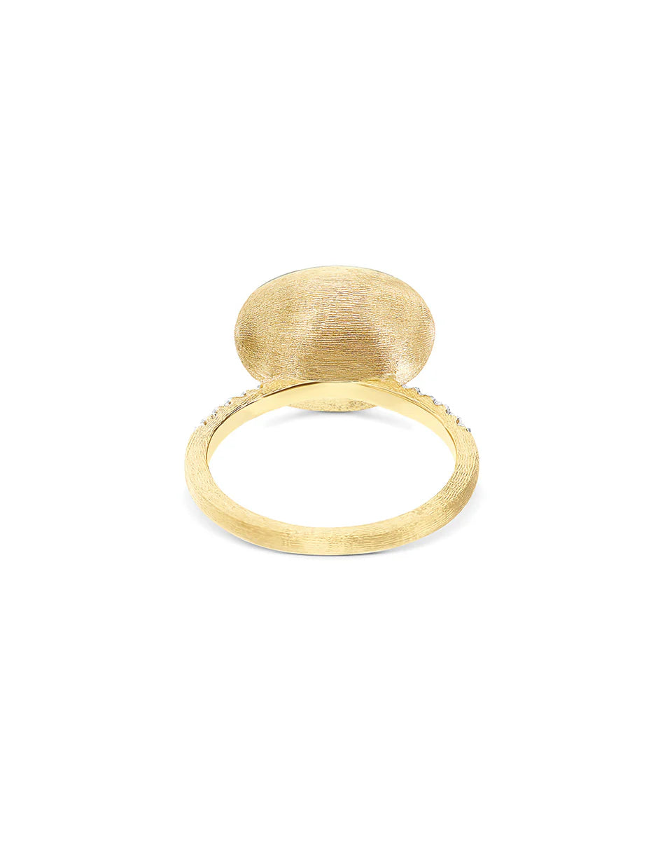 "BOULES" VIOLETTA GOLD, DIAMONDS, LEPIDOLITE, AND MOTHER-OF-PEARL RING (MEDIUM)