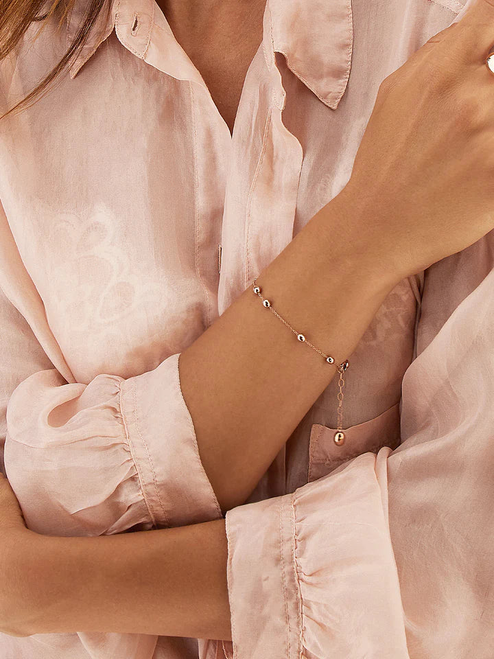 "SOFFIO" ROSE GOLD BOULES BRACELET