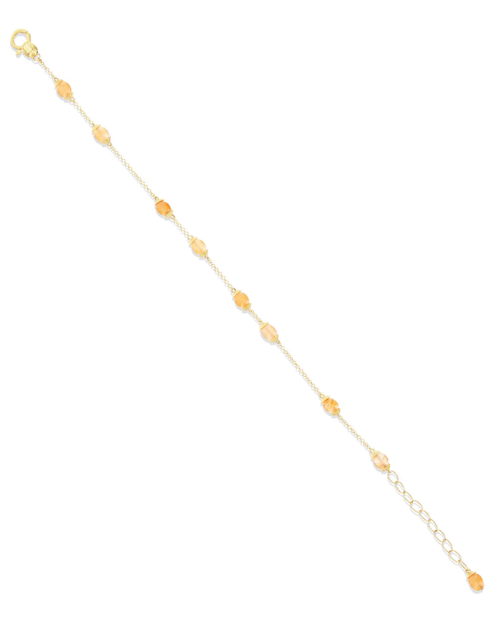 "PETRA" GOLD AND ORANGE AVENTURINE BRACELET