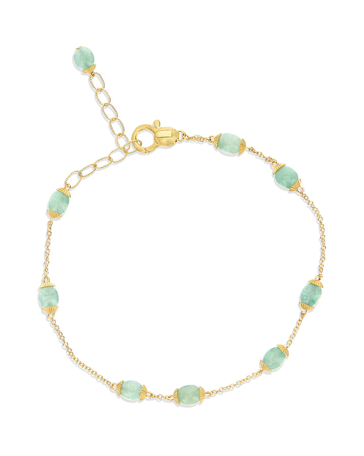 "AMAZONIA" GOLD AND GREEN AVENTURINE BRACELET