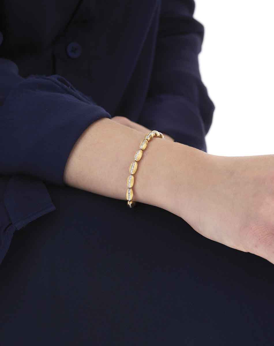 "DIVA" GOLD AND DIAMONDS TENNIS BRACELET