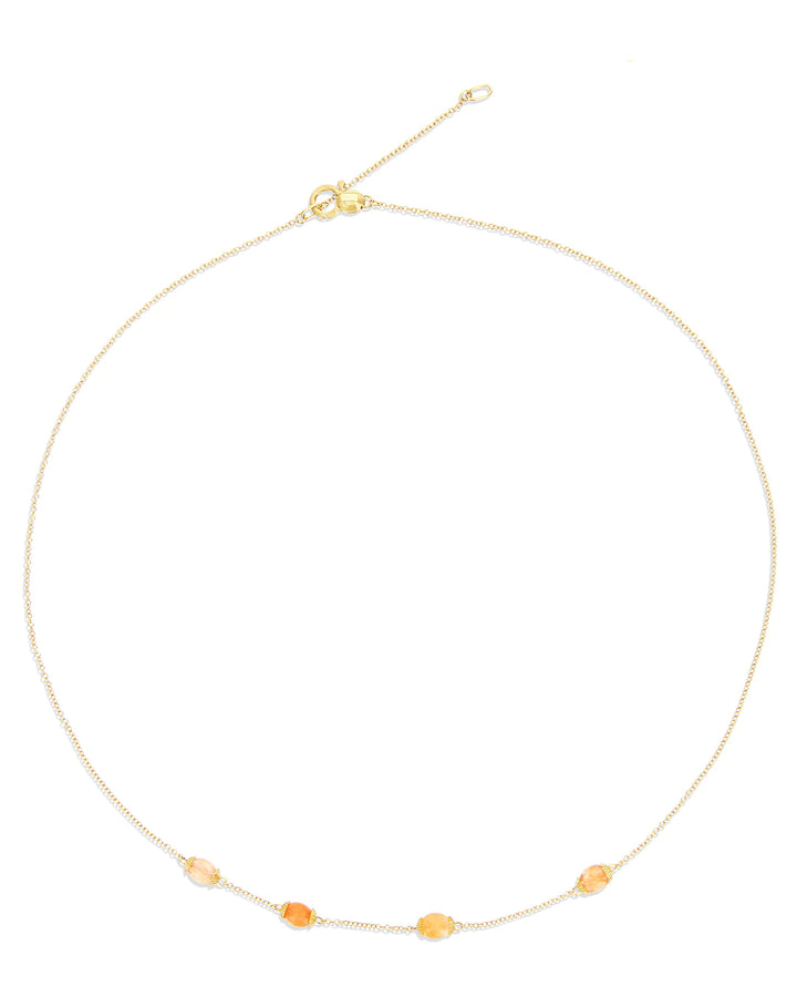 "PETRA" GOLD AND ORANGE AVENTURINE NECKLACE