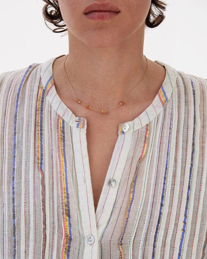 "PETRA" GOLD AND ORANGE AVENTURINE NECKLACE