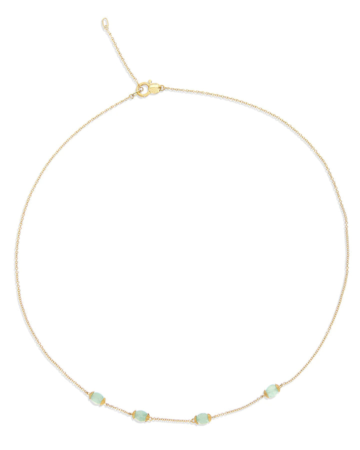 "AMAZONIA" GOLD AND GREEN AVENTURINE NECKLACE